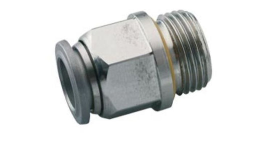 Norgren S02250428, Pneufit S Stainless steel push-in fitting, Adaptor, Straight, 4mm, G1/4 - pneumaticsystems