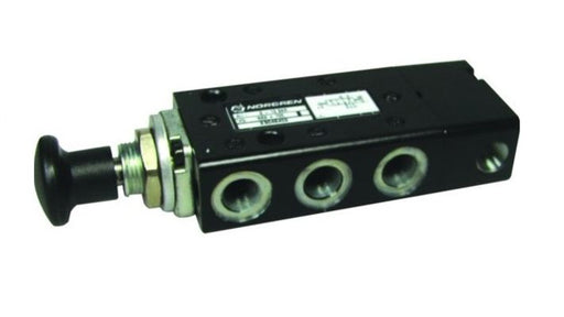 Norgren X3046402, Super X 5/2 manual valve, Black, Knob, push/Knob, pull or pilot, 22N, G1/8 - pneumaticsystems