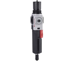 B82G-2AK-QD3-NKN, Excelon Plus Filter/Regulator, 1/4" PTF, knob, manual drain, metal bowl, 40µ, non-relieving, 4-102 psi, no gauge