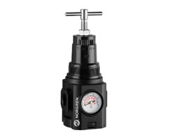 HR84G-3GT-RSG, Excelon Plus pressure regulator for extreme temperature applications, G3/8, 0.7-17 bar, integrated gauge