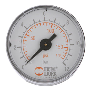 Metalwork - Z299800101 Pressure Gauge 50mm 1/8 0-160 Psi - pneumaticsystems