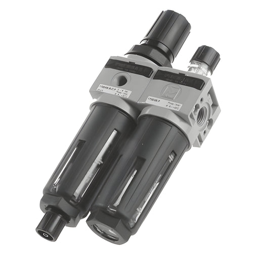 Pneumax 17106A.B.D.S Size 1 Techno Filter Regulator & Lubricator 1/8 20¬µm 0-8 Bar Autodrain - pneumaticsystems
