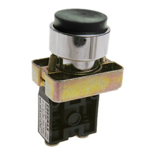 Pneumax 104.32.6.22/2.P.A - 3/2 Black Push Spring Button Valve Rear Normally Open - pneumaticsystems