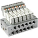 SS5Y3-20-04-00F-Q, SY100, SS5Y3, 3000 Series, Bar Stock Manifold, Individual Wiring