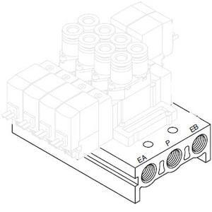 SS5Y5-20-11-00F-Q, SY, SS5Y5, 5000 Series, Bar Stock Manifold, Individual Wiring