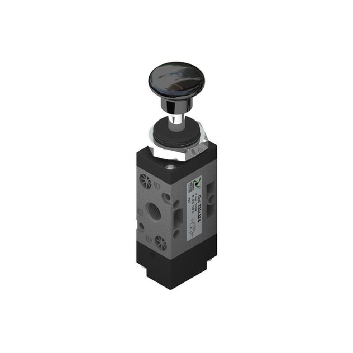 Pneumax T224.32.8 3/2 Pushbutton Valve - pneumaticsystems